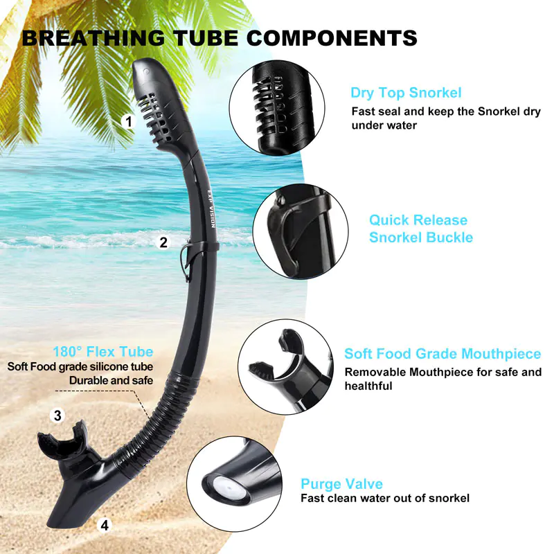 Snorkeling Set With Diving Fins