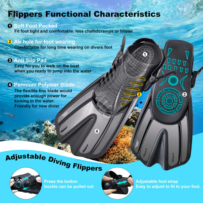 Snorkeling Set With Diving Fins