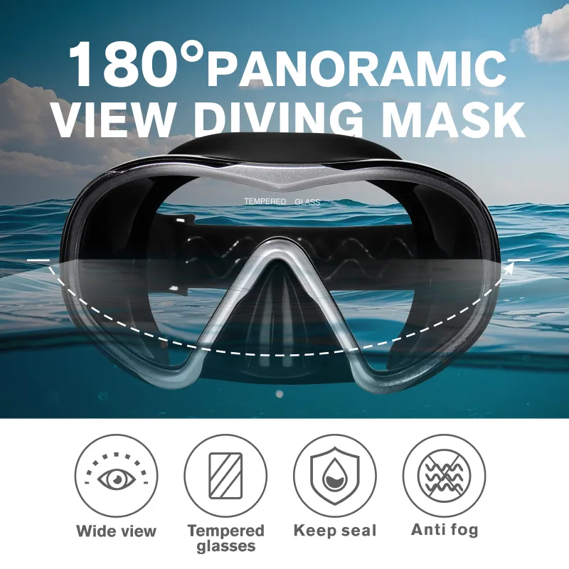 Anti-Fog Scuba Diving Mask with Fabric Strap for Adult Men Women