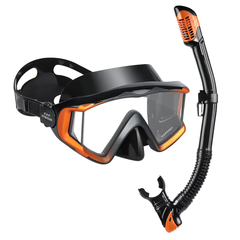 Professionelle tempererede briller snorklingmaske med snorkel